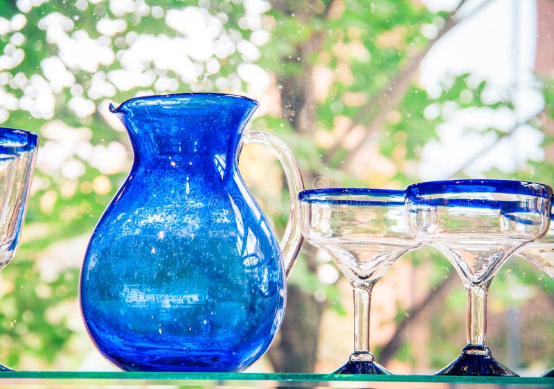 363 Blue Water Jug Glasses Stock Photos Free & RoyaltyFree Stock