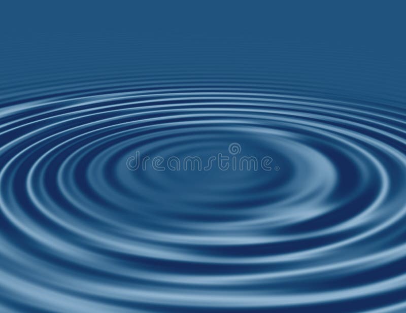 Blue water ripple