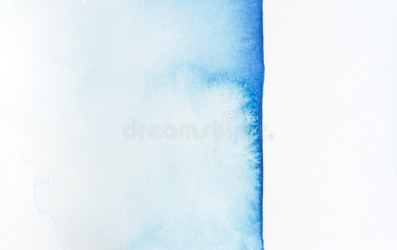 Blue watercolor margin