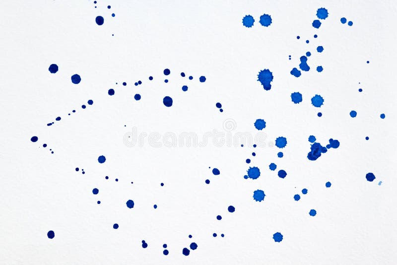 Abstract blue watercolor hand paint texture on white background. Drop the blue watercolors on white paper. Abstract blue watercolor hand paint texture on white background. Drop the blue watercolors on white paper.