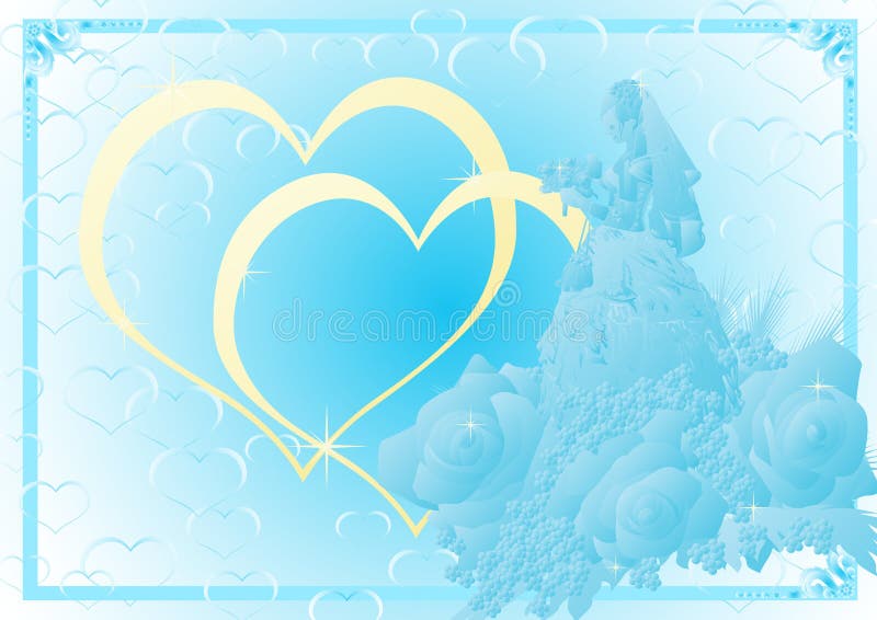 Blue wedding background stock vector. Illustration of luxuriant 20544278