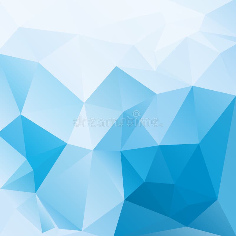 Blue and white abstract background polygon stock illustration