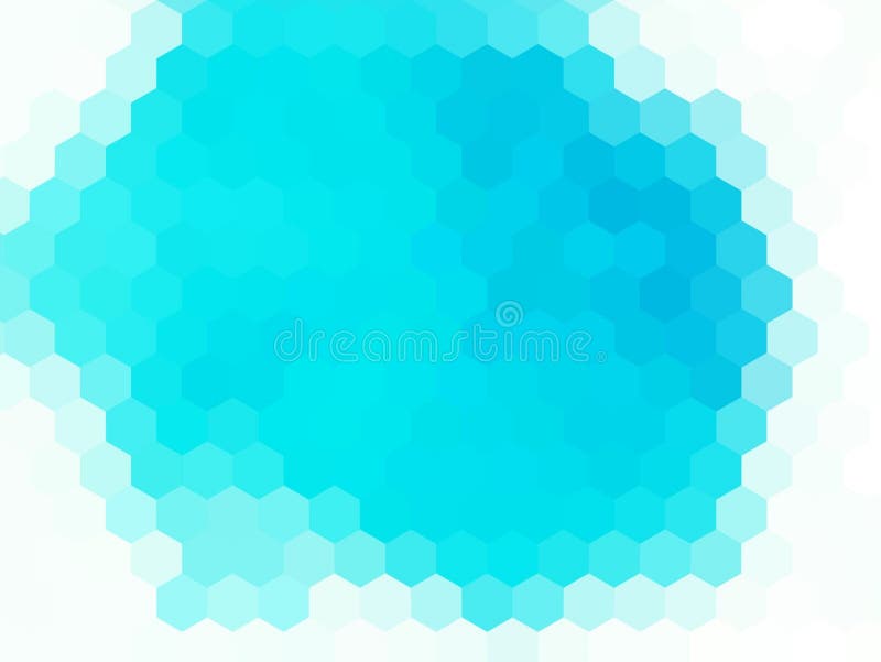 Blue White Abstract Hexagon Background Stock Illustration