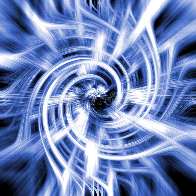Blue and white abstract swirl