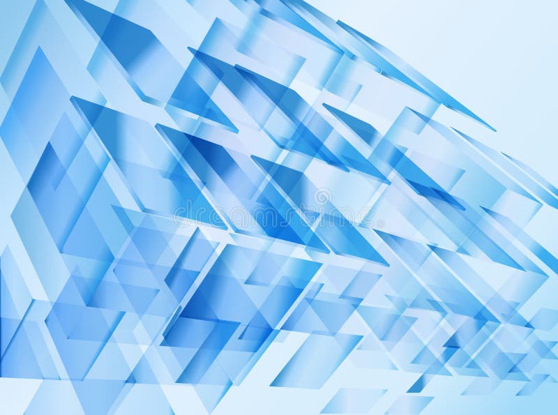 Blue and white abstract technology cubes background in modern style vector illustration