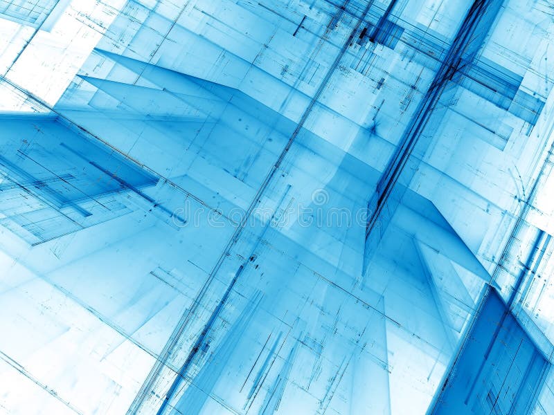 Blue and white background - abstract digitally generated image royalty free illustration