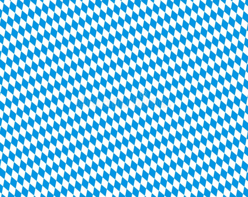 Bavarian background pattern with blue and white diamond texture. Bavarian flag blue illustrations