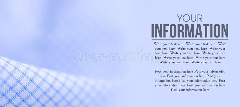 Blue white cage shirt material fabric material texture blur background macro, space for text