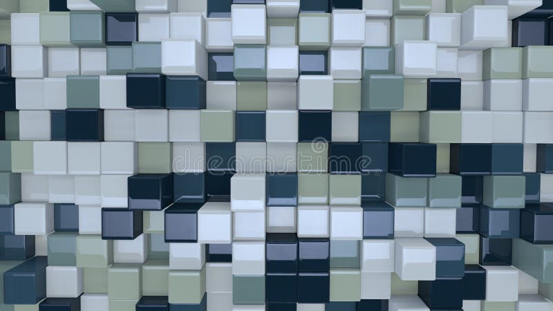 Blue and white 3D boxes stock illustration