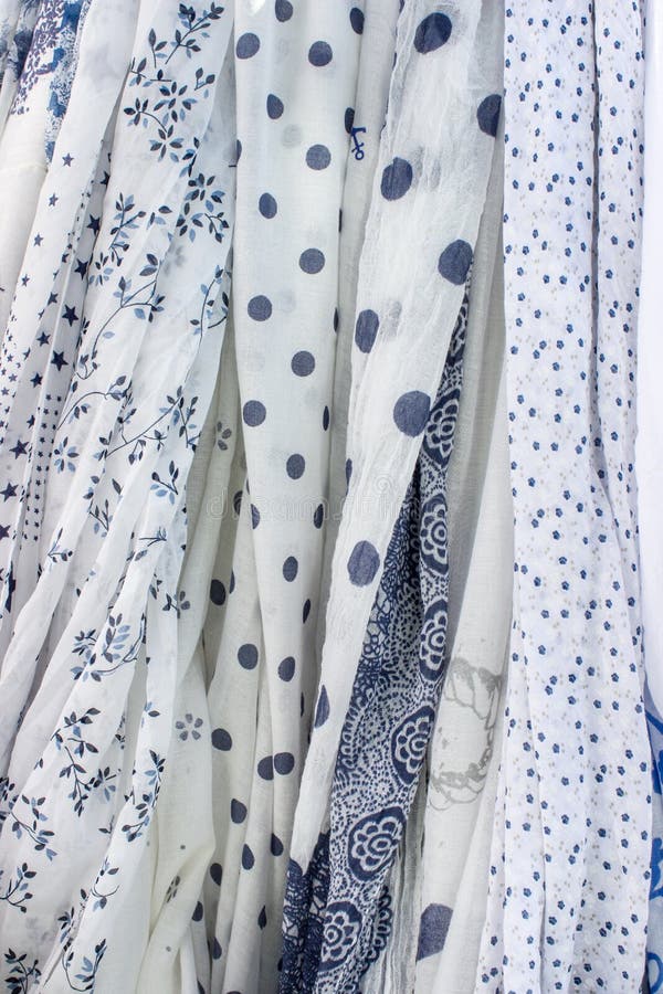 Blue and white fabrics stock photo. Image of fabrics 55142466