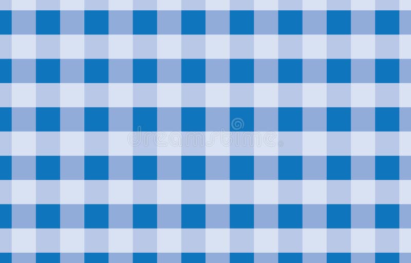 Blue and White Gingham Pattern Background.Vector Illustration. Stock