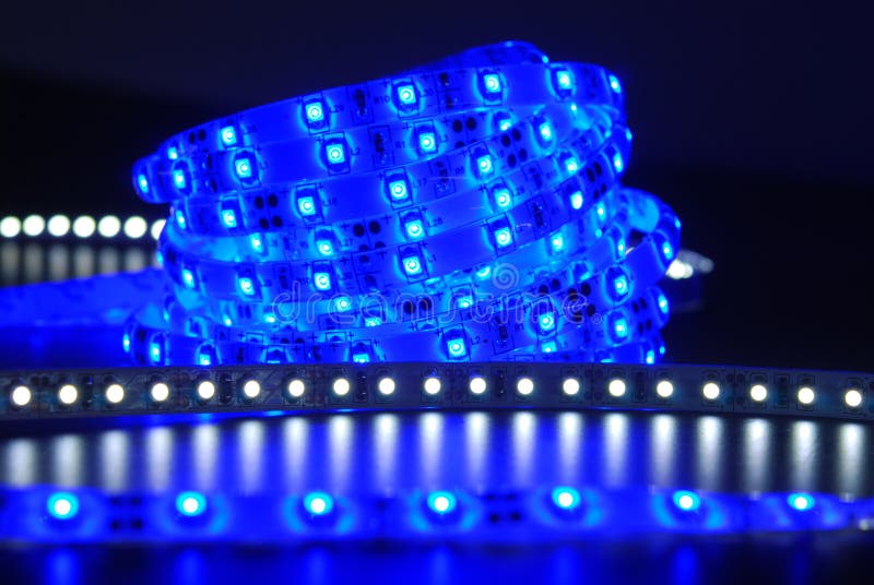 White and blue led strip stock photo. Image of semiconductor 67703046