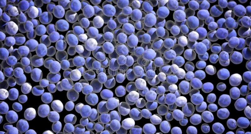 Blue and white round organisms background stock photos
