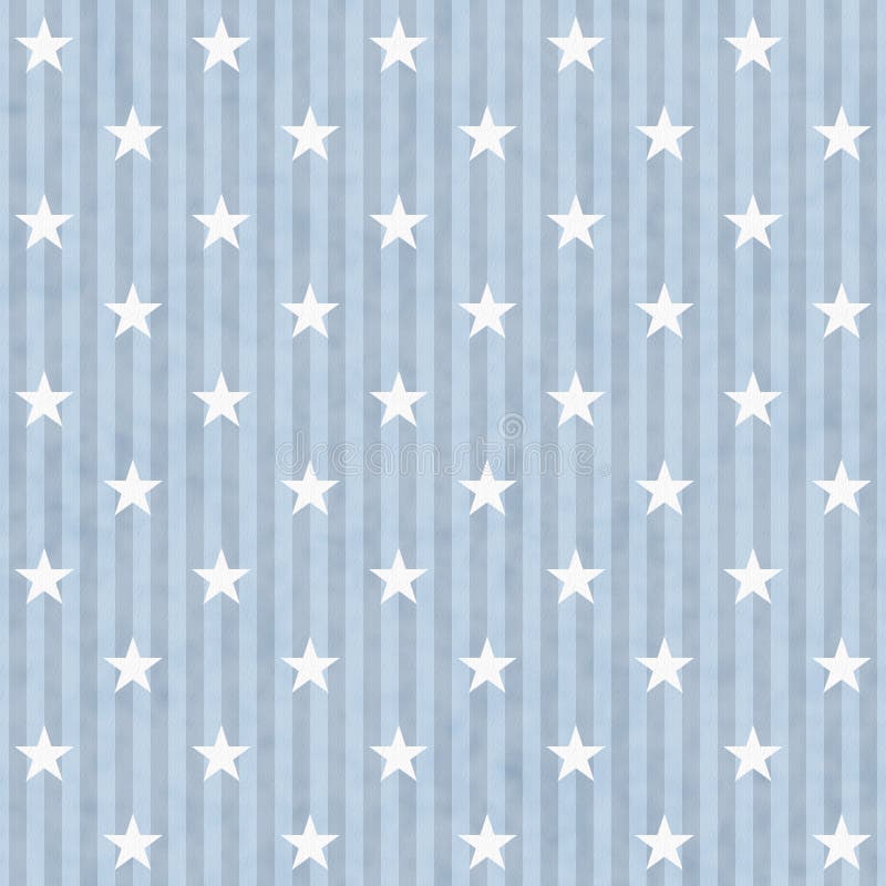 Blue and White Stars and Stripes Fabric Background