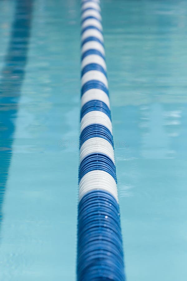 Blue and White Swim Lane Lines