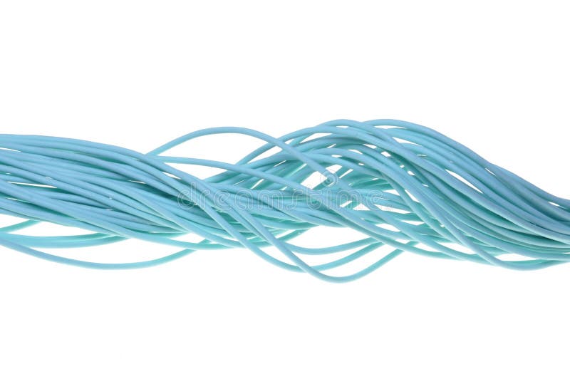 Blue wire for power supply stock photo. Image of network 26459594