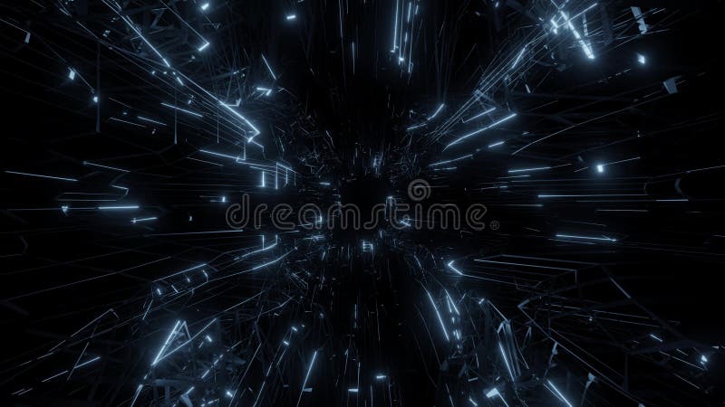 Blue Wireframe Design with Nice Reflection 3d Rendering Background Wallpaper  Stock Illustration - Illustration of tunnelmotions, wireframe: 156249808