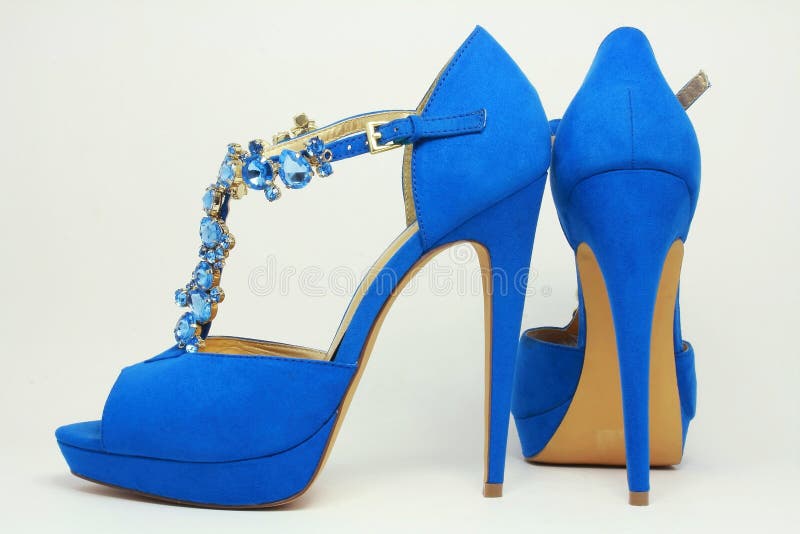 Blue Women S Shoes on High Stock - Image formalwear, glamour: 46800950