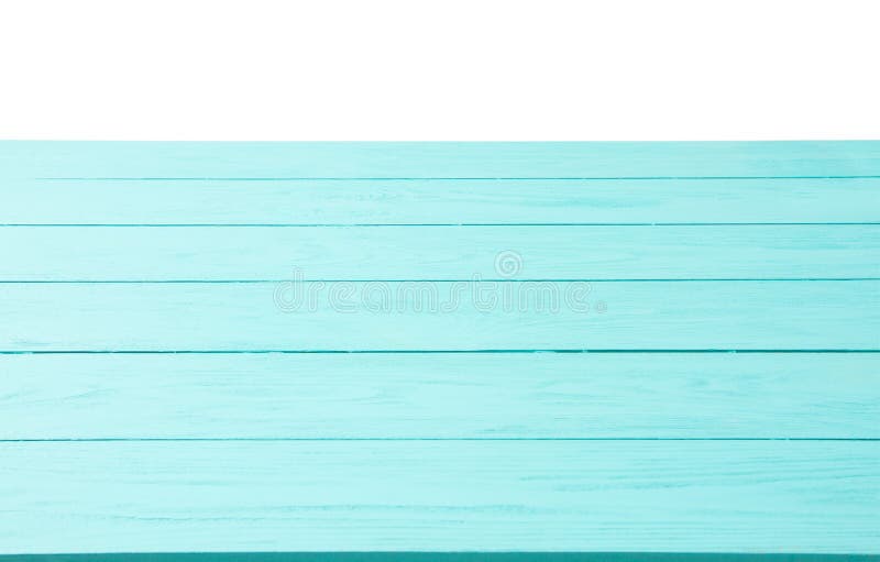 Blue wooden background texture with copy space isolated on white background. Top view and mock up template wood table. Wooded