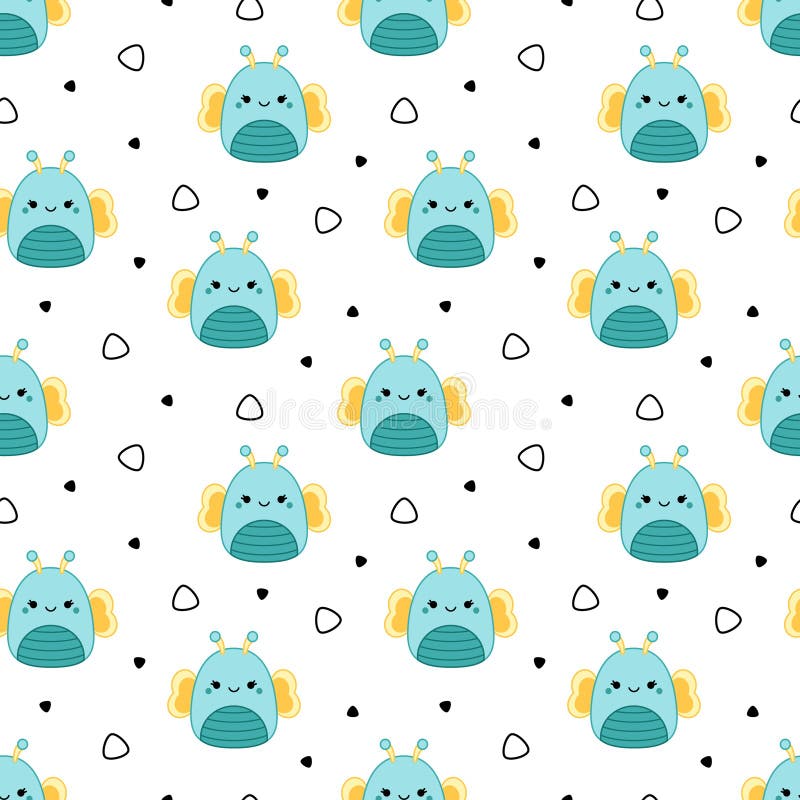 Butterfly. Squishmallow. Cut and Glue. Applique Paper Game Kawaii