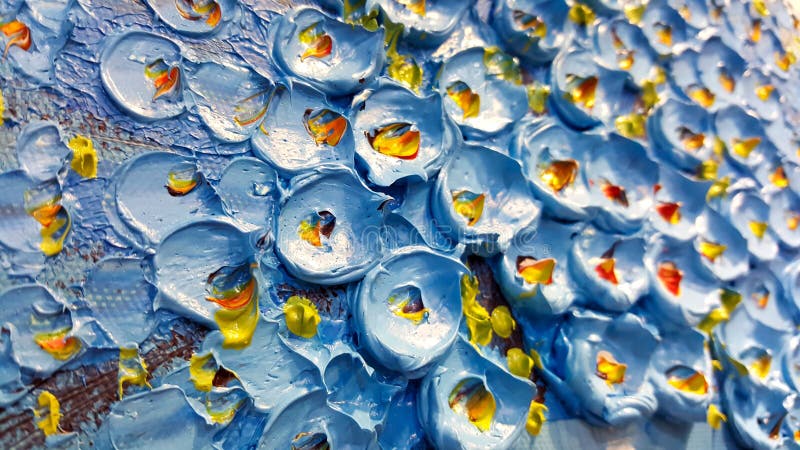 Blue and Yellow 3D Creamy Texture Background stock photos