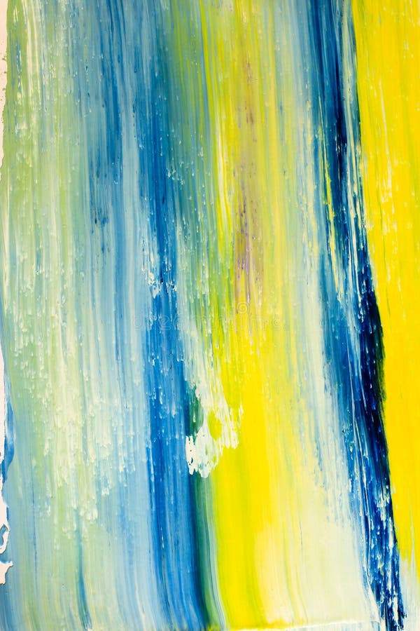Blue and yellow paint stock photo. Image of pattern 140701322