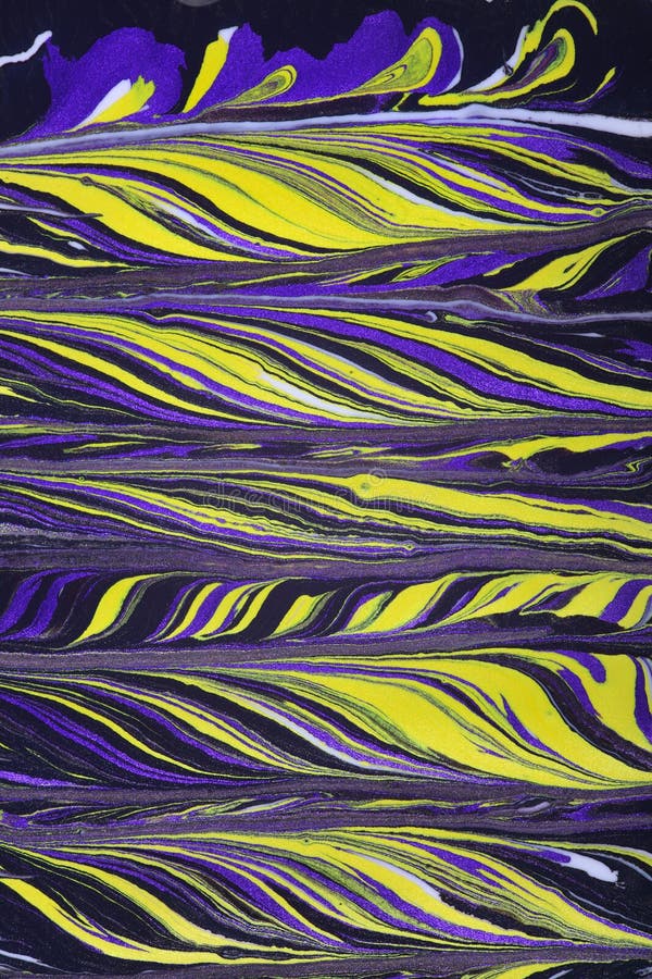 Blue and yellow paint mixed stock photos