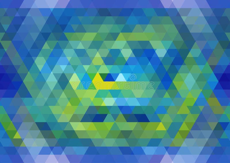 Blue and yellow seamless triangular pattern. Abstract geometric background. Vector vector illustration Blue and yellow seamless triangular pattern. Abstract geometric background. Vector vector illustration