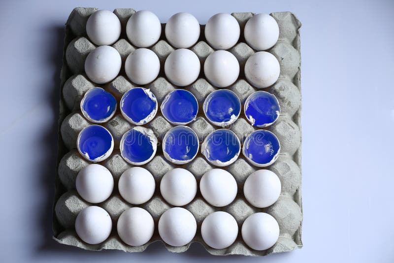 Blue yolk stock image. Image of fragile, brown, basket 87304861