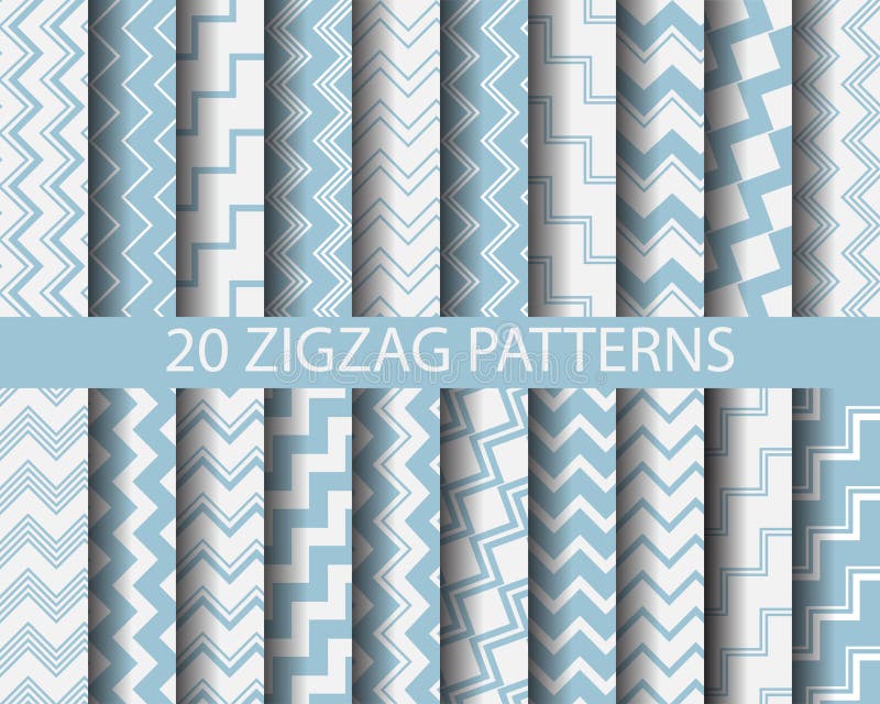 20 blue zigzag patterns stock illustration 20 blue zigzag patterns stock illustration