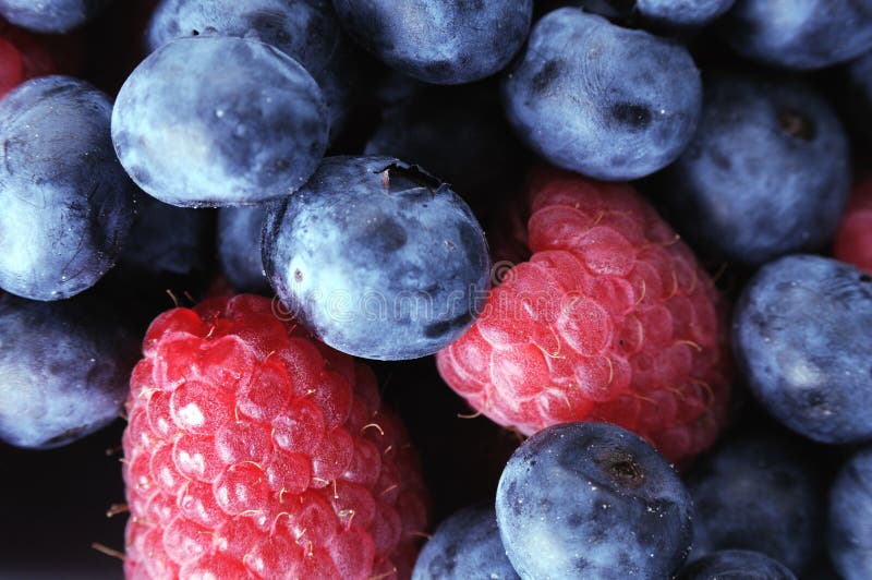 Blueberries and Raspberries Together Stock Photo Image of fruit, sweet 5752972