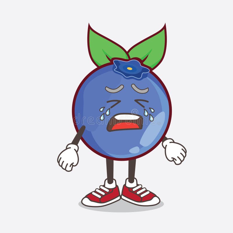 Blueberry Fruit Cartoon Mascot Character with Crying Expression Stock Vector - Illustration of healthy, illustrated: 176412075 Blueberry Fruit Cartoon Mascot Character with Crying Expression Stock Vector - Illustration of healthy, illustrated: 176412075