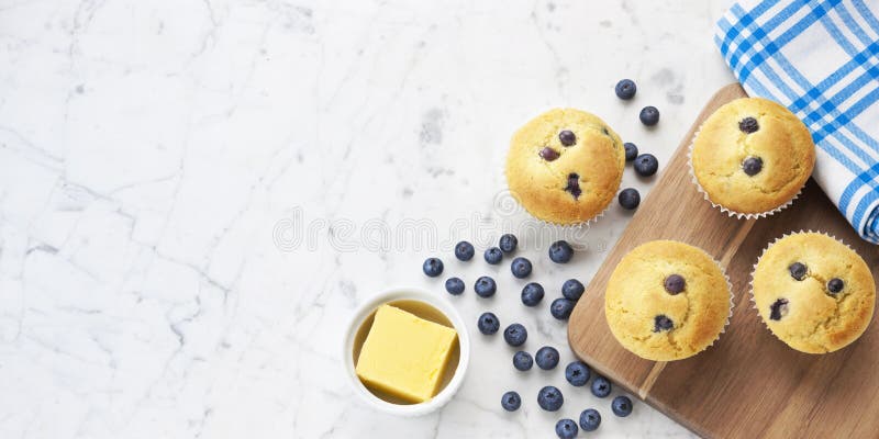 Blueberry Muffins White Background