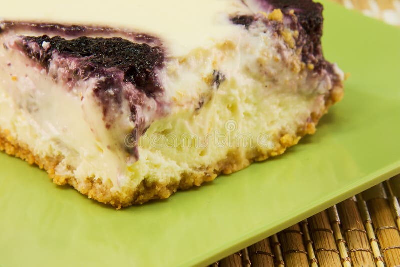 Blueberry swirl cheesecake detail