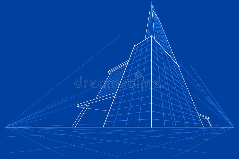 Blueprint of Building stock illustration