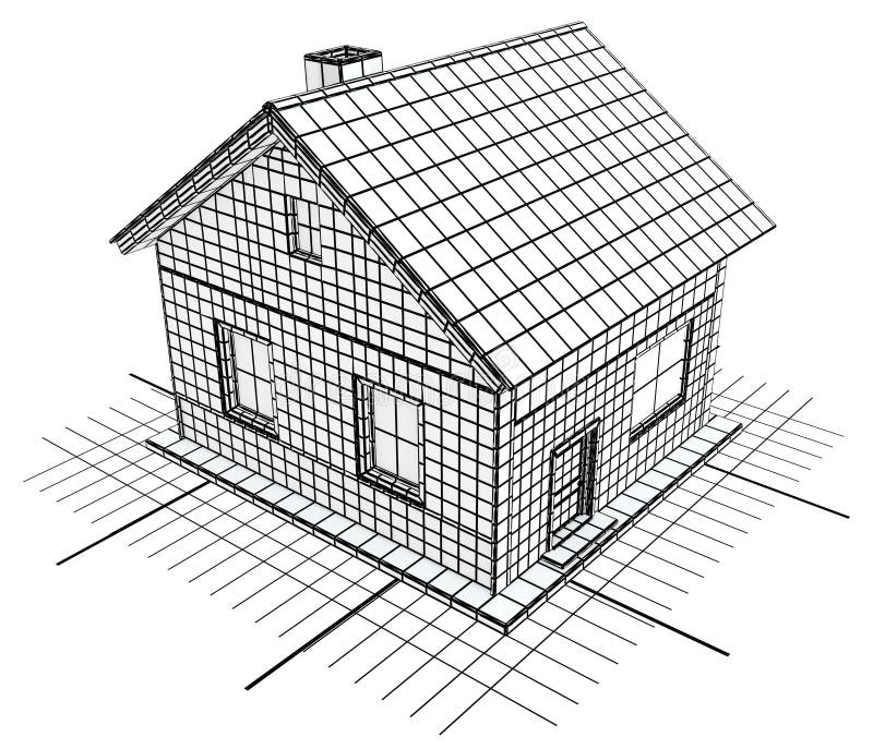 Simple House Blueprint Stock Illustrations 2,191 Simple House