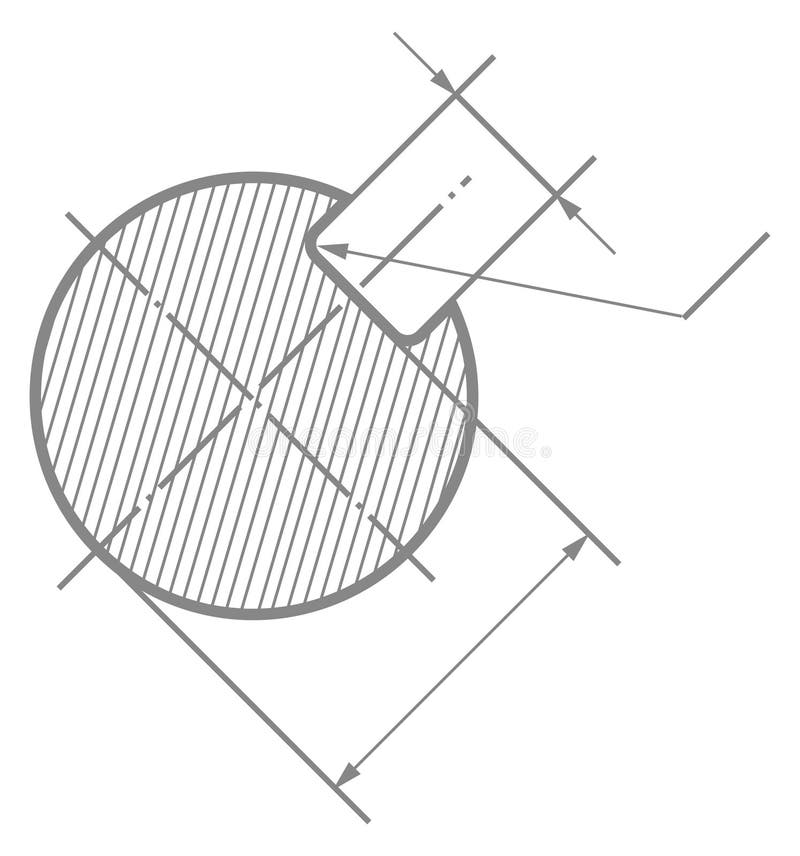 Blueprint drawing. Engineering structure detail draft projection royalty free illustration