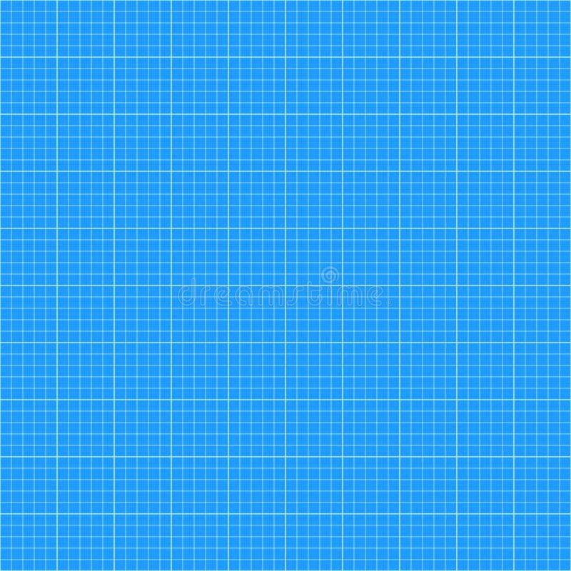 Blueprint Grid Seamless Pattern Texture Background. Vector Illustration