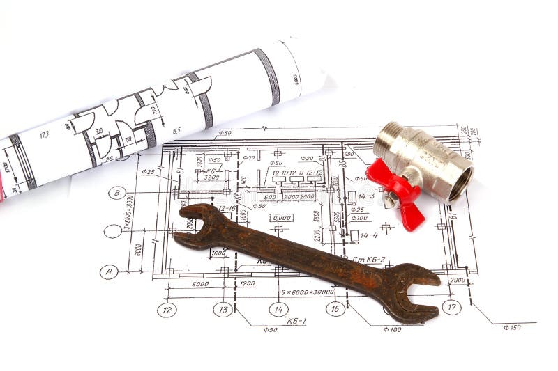 Blueprint and plumbing supplies