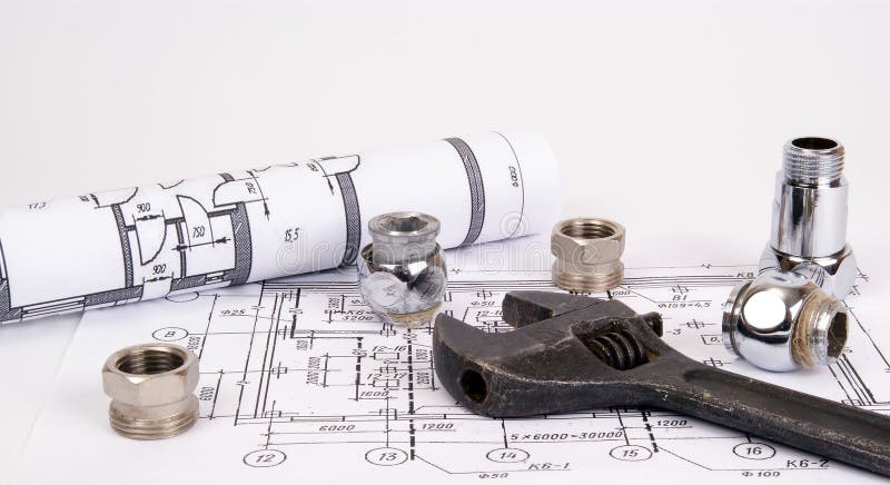 Blueprint and plumbing supplies