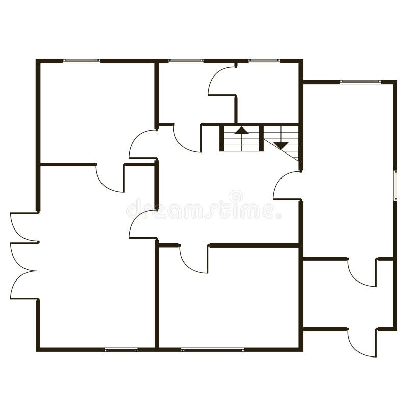 Blueprint vector background. Building architectural plan royalty free illustration Blueprint vector background. Building architectural plan royalty free illustration