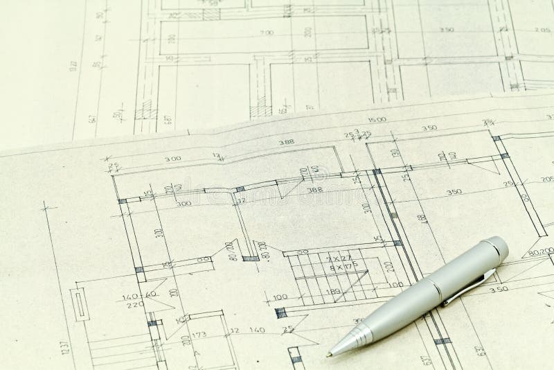 Blueprints stock photos