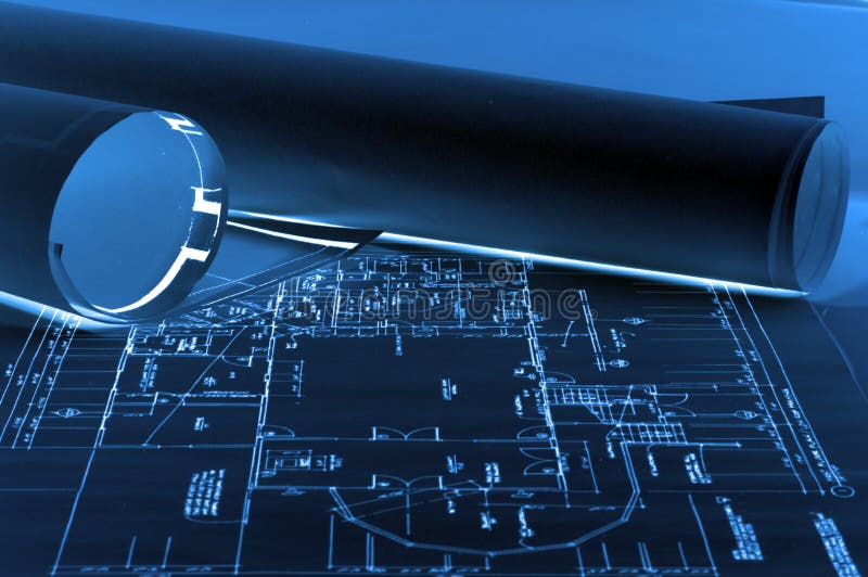 Blueprint Of Building Plans Stock Image - Image of dining, plans: 13918117