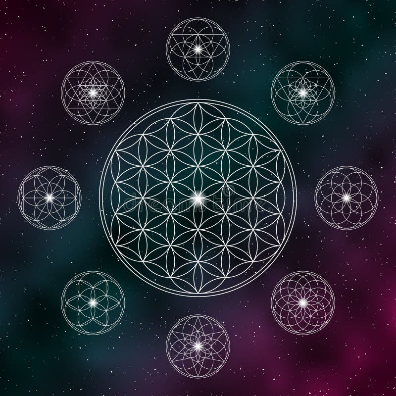 Heilige Geometrie, Nahtlose Muster ` Papierblume Von Leben ` Vektor