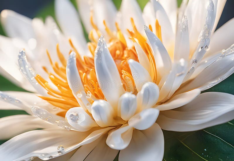 Blume Makro geschlossen eine fantastische unreale und schöne Blume mit Taubentropfen vektor abbildung
