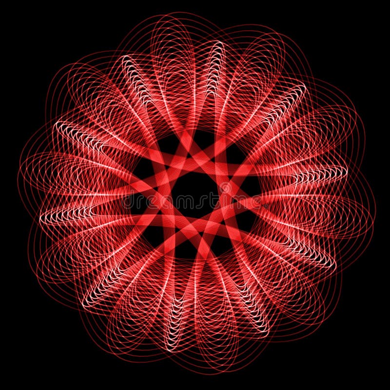 Blumen-Spirograph-Pendelfoto vektor abbildung