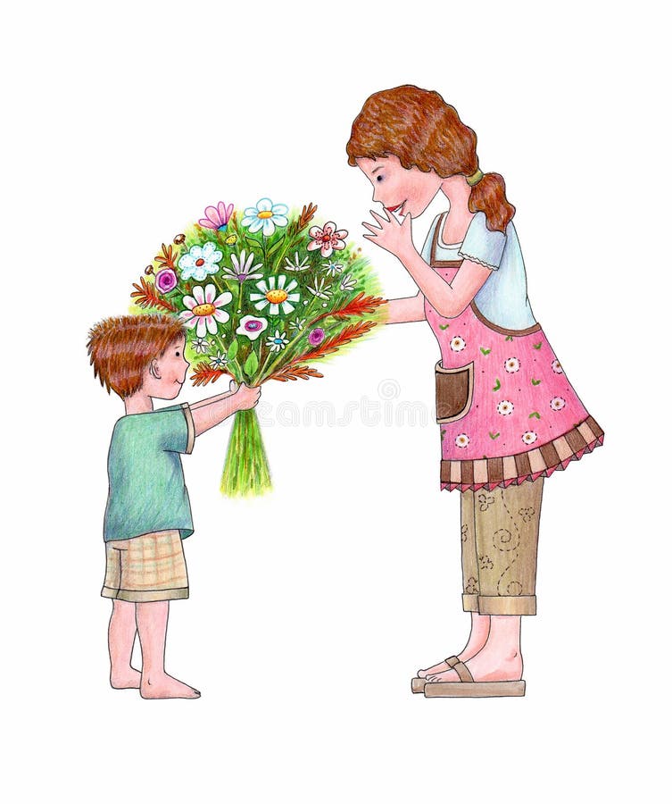 Blumen für Mamma stock abbildung Blumen für Mamma stock abbildung