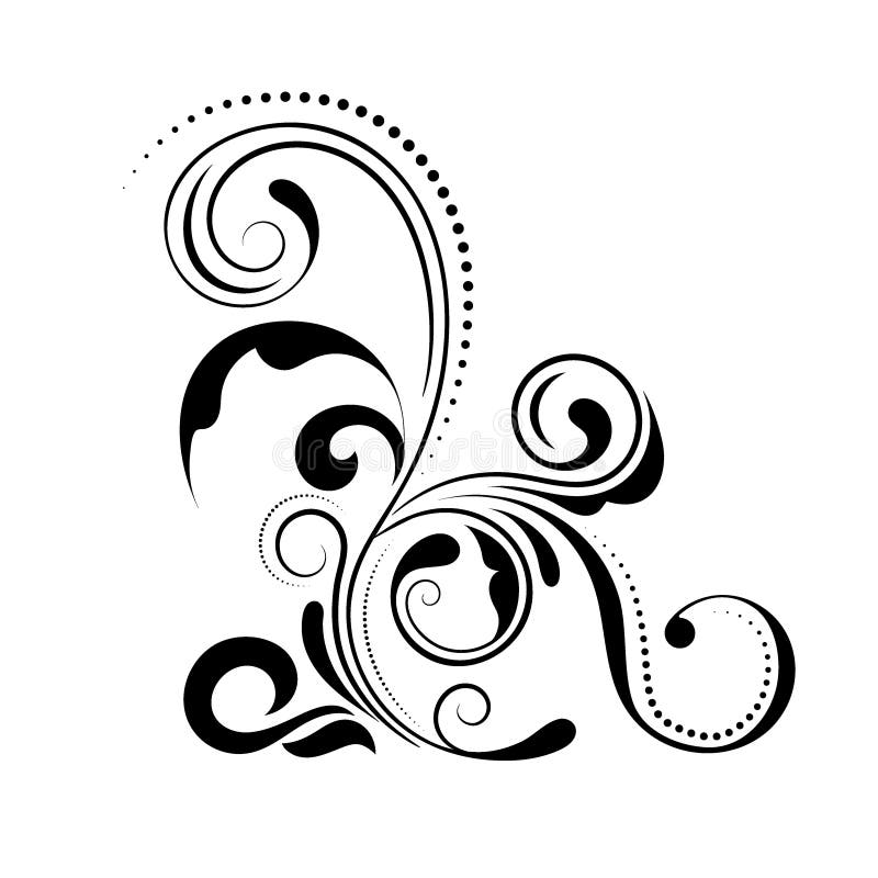 Blumeneckdesign Die Strudelverzierung, die auf weißem Hintergrund lokalisiert wird - vector Illustration Dekorative Grenze mit Ku lizenzfreie abbildung Blumeneckdesign Die Strudelverzierung, die auf weißem Hintergrund lokalisiert wird - vector Illustration Dekorative Grenze mit Ku lizenzfreie abbildung