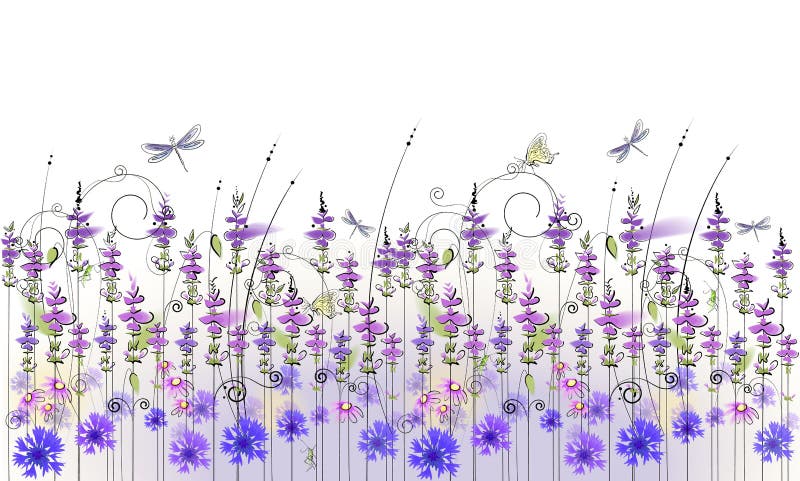 Blumenhintergrund von Wildflowers stock abbildung Blumenhintergrund von Wildflowers stock abbildung