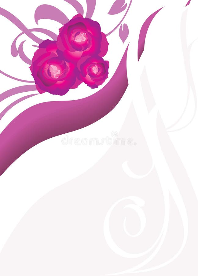 Blumenkarte mit roter Rose vektor abbildung